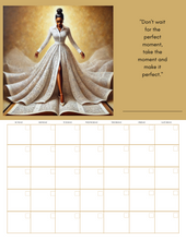 Load image into Gallery viewer, 12 Month Undated Wall Calendar