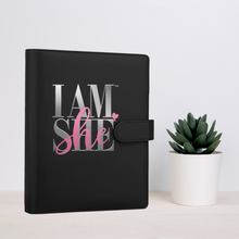 Load image into Gallery viewer, I AM SHE Refillable Leather Undated Planner
