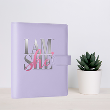 Load image into Gallery viewer, I AM SHE Refillable Leather Undated Planner
