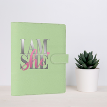 Load image into Gallery viewer, I AM SHE Refillable Leather Undated Planner
