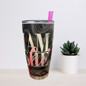 I AM SHE 20 oz Stainless Steel Tumbler