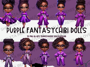 Purple Sassy Chibi Dolls